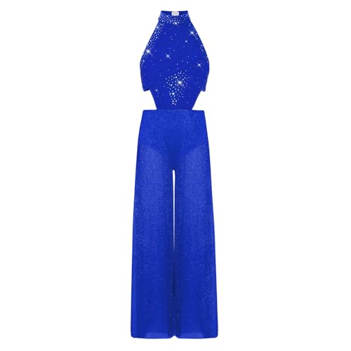 Combinaison de saut pour filles extensible et scintillante sans irritation