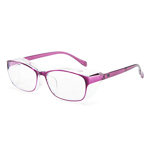 Photo 1 of Safety Goggles Protective Blue Light Blocking Eyeglasses for Men Women(Clear Purple)
