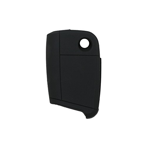 BROVACS Silicone Cover Protector Case Holder Skin Jacket Compatible with VOLKSWAGEN 3 Button Flip Remote Key Fob CV9803 Black - Image 3