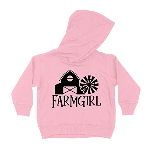 Farm Girl Kids Hoodie Sweatshirt Toddler 4T Light Pink