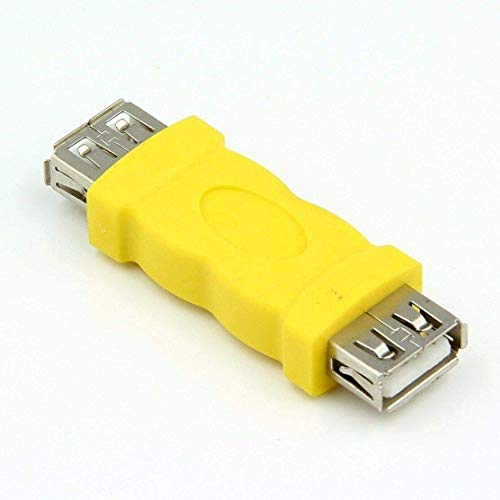 Image of USB 2.0 AF /AF Plug Type A Female to Type A Female Adapter Connector Converter (2 Pieces) Compatible with Laptop Computer Hard Drive Printer Camera