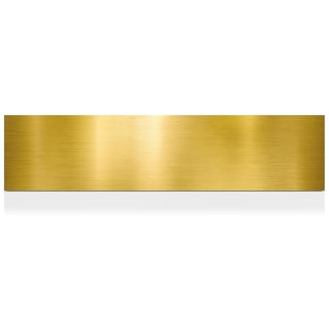 Magnetic Rubber Door Kick Plate - UV Printed Faux Finish - Elegant Accent & Durable Protection for Doors - Exterior Home Decor - Easily Mount On Steel Doors - Faux Satin Brass, 8"x34" Cover