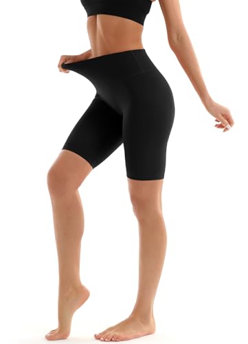 Bluemaple 3 Pack Biker Shorts Women High Waisted- 8" Tummy Control,Ultra-Comfort for Workouts,Yoga & Daily Wear with Pockets2