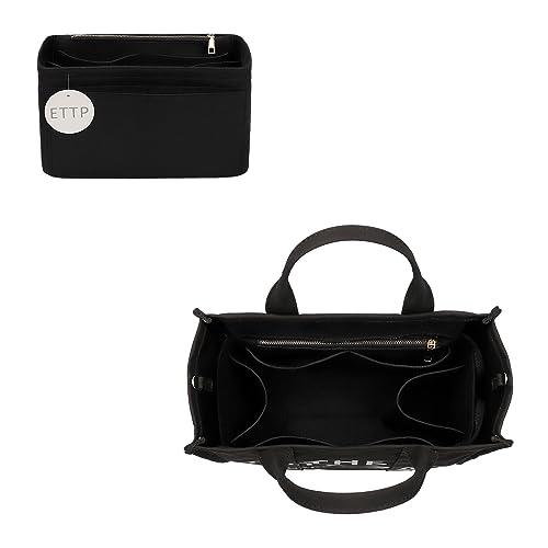 Image of ETTP Purse Organizer Insert For Handbags, Tote Bag Organizer Insert, Compatible with MJ Tote and Onthego (Large, Black)