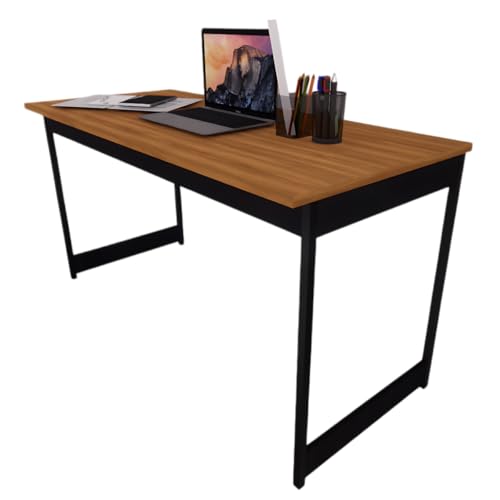 Mesa Estilo Industrial Guto 1,35 Metros Escritório Escrivaninha Computador Camaleão (Nogal... Mesa Estilo Industrial Guto 1,35 Metros Escritório Escrivaninha Computador Camaleão (Nogal...