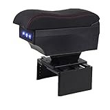 Für Fiat Für Grande Für Punto Armlehnenbox Auto Armlehnenbox Zentrale Aufbewahrungsbox Innenraum Nachrüstung mit USB Autozubehör