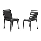 Bolero cf-mc-c018 grau lamellierter Stahl Stuhl, grau