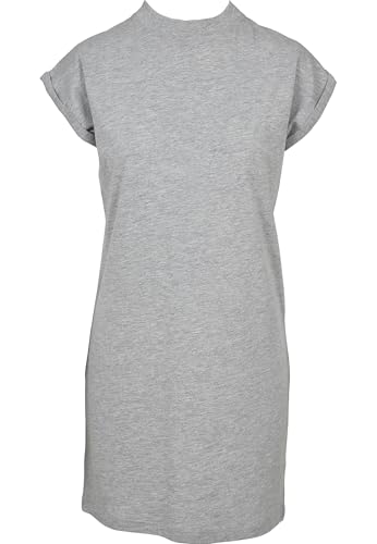 Urban Classics Damen Turtle Extended Shoulder Dress – Baumwoll Kleid mit Stehkragen & überschnittenen Schultern, Regular Fit für Freizeit, Alltag...