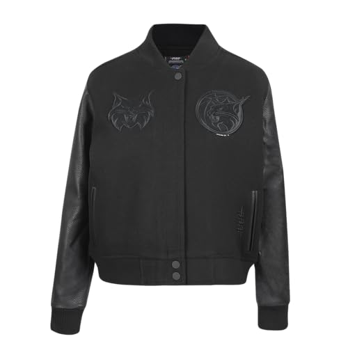 Image of Pro Standard Womens WNBA Classic Triple Black Varsity Jacket