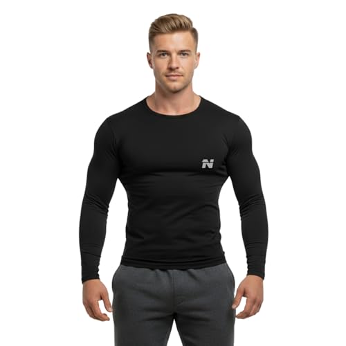 Image of NINQ Half Sleeve Compression T-Shirt - Men's Athletic & Sports Tights for Fitness