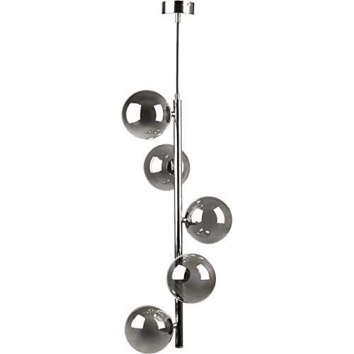 LUNA Plafonnier suspendu Globe noir et or 5x G9 pour salon moderne