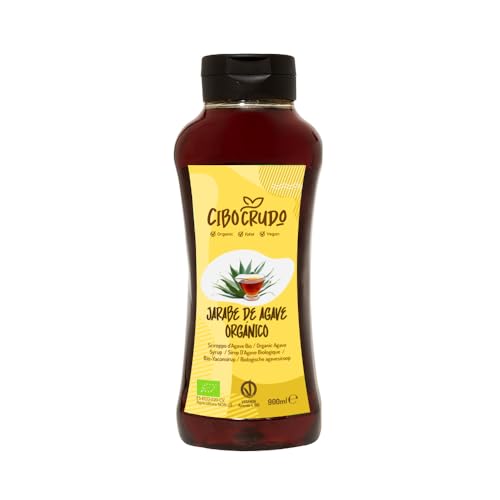 Jarabe de Agave Sin Azúcar Bio - 900 ml. Endulzante Natural Líquido o Jugo de Agave. Sirope de Arce Orgánico.