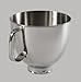 Kitchenaid Replacement Bowl With Handle For Stand Mixers Fits Model Nos. Ksm Polished Stainless Stee