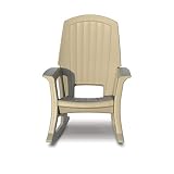 Semco Plastics Rockaway Heavy Duty Resin Outdoor Rocking Chair, Low Maintenance All-Weather Porch Ro