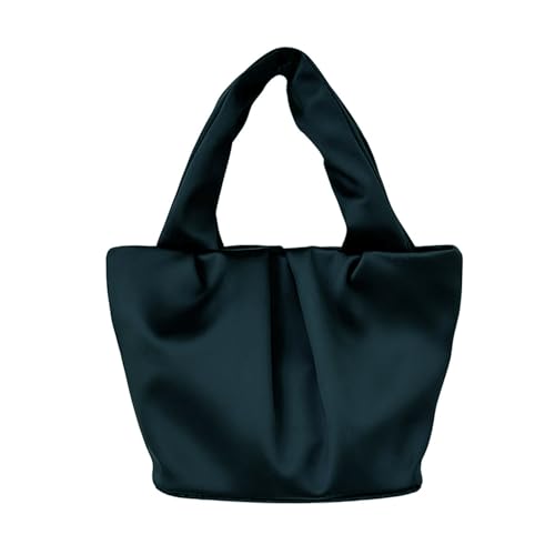 Sac fourre-tout plissé pour femme grand sac à main noir en toile souple pour les cours