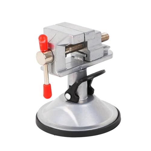 FBFTGMRMTA Mini Taladro de Banco con Ventosa, rotación de 360 ​​Grados, Herramienta for Tallado y Escultura Artesanal.(Silver)