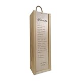 Deliex. Regalo original para hermanas con el mensaje que quieras, caja de madera personalizada para botellas, original...(1 botella)