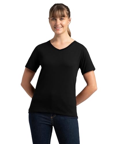 Image of Jockey AW89 Women Super Combed Cotton Rich Fabric Relaxed Fit V-Neck Half Sleeve T-Shirt