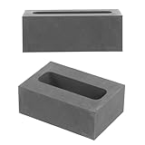 UTHCLO 2 Stück Teiliges Graphit Schmelztiegel Gussform für Gold Silber Kupfer Hochreine Hitzebeständige Gießform für Schmuckbarren und Metallgießen Langlebiger Edelmetall-kokillenguss