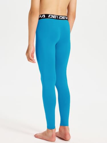 Image of DEVOROPA Boys Leggings Youth Compression Pants Sports Tights Basketball Football Baseball Soccer Baselayer Slim /Regular /Husky