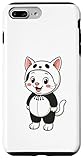 Cat In Panda Costume Kawaii Design