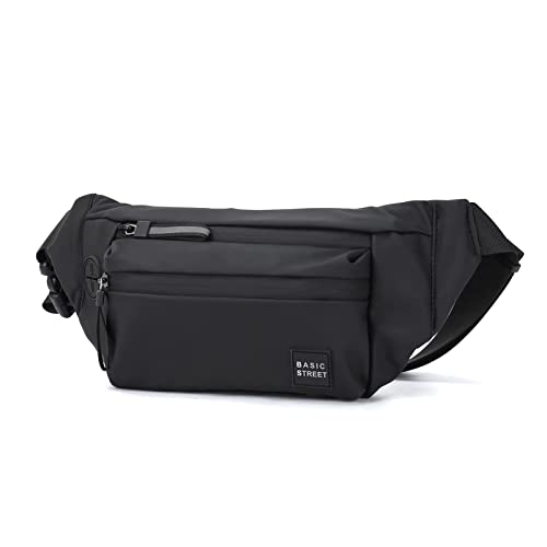 HPLQM Sac Sacoche Banane Ville De Sécurité pour Voyage PVC Imperméable Sac Banane Ou Outdoor Sport Waist Pack Fanny Pack pour Vie Quotidienne Ou Randonnée-Gris Cover