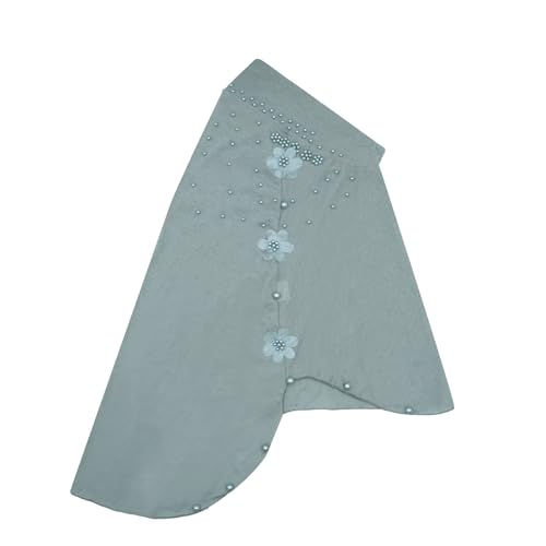 AIBEARTY Women's Modest Beaded Flower Muslim Instant Hijab Scarf Soft Islamic Arab Ready to Wear Headscarf Shawl Wrap Turban3