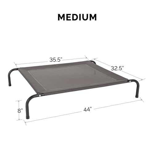 Image of FurHaven Elevated Pet Cots - Cooling & Breathable Nylon Mesh Hammock for Dogs /Easy-to-Assemble / / Durable and Reinforced /Perfect for Rest & Relaxation Outdoors - Graphite Gray, Medium