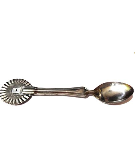 Chanaksha Trading PIZZA cutter two in one spoon with edge behind for cutting pizza and other two indian kitchen tool effective and efficient stainless steel and durable