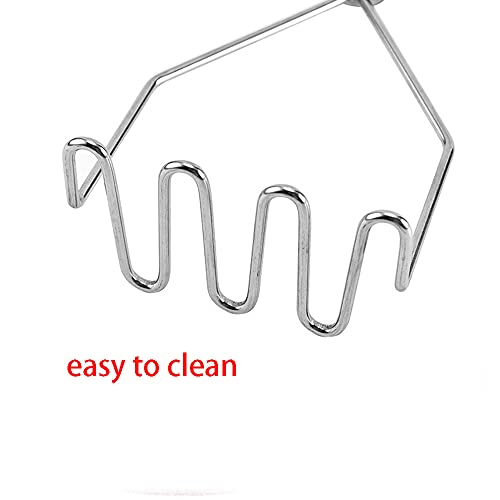 Potato Mashers, Potato Masher Stainless Steel Professional Kitchen Cooking Utensil Non Slip Handle Vegetable Masher Ricer - Image 3