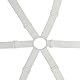 Auivguiv Toweter 6 Seiten Einstellbar Elastisch Bettlakenspanner mit Metallklammern, Criss Cross Bettwäsche Hosenträger, Passend für Alle Größen Runde und Quadratische Matratzen,3-Fach(Weiß)