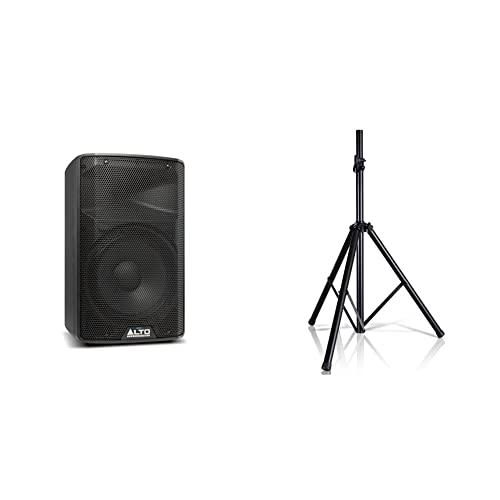 Alto Professional Tx310 – 350W Active Pa Speaker With 10" Woofer For Mobile Dj & Pyle Universal Speaker Stand Mount Holder Heavy Duty Tripod W/Adjustable Height From 40” To 71” #TOP16