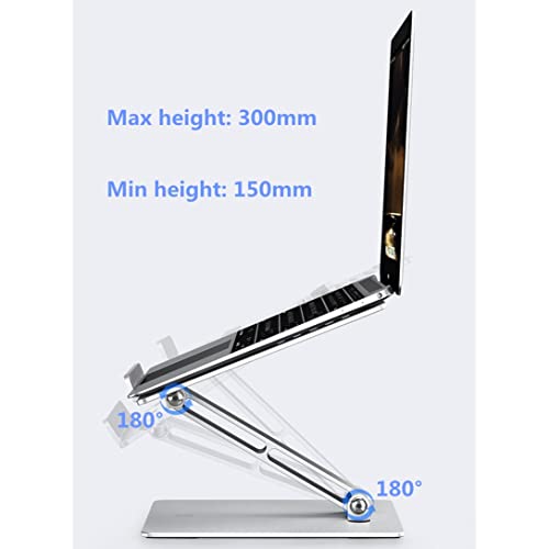 Support ordinateur portable riser pliable tablette bureau aluminium réglable - 3