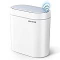 Lovewind Bathroom Trash Can,1.8 Gallon Automatic Garbage Can with Lid for Bathroom Bedroom Kitchen Office,7 Liter Small Touchless Motion Sensor Trash Bins, White