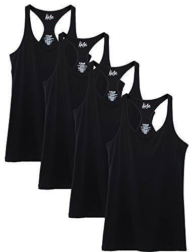 Image of Kalon Women's 4-Pack Racerback Shelf Bra Camisole Base Layer