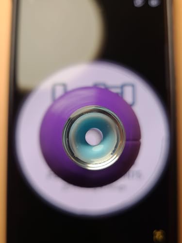Image of 2 Pack Custom Contact Lens Dome Dock for Large Custom & Specialty Contact Lenses. Spill Less Saline Solution When Using Your Custom Contact & Specialty Lenses. (Purple)