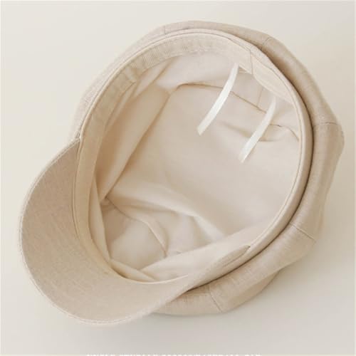 Gorra estilo newsboy de lino transpirable para mujer miniatura 6