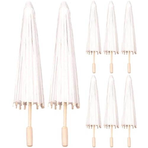 8 Stück Papierschirme für Hochzeiten, klassischer chinesischer Stil, 40, 6 cm, weißer...