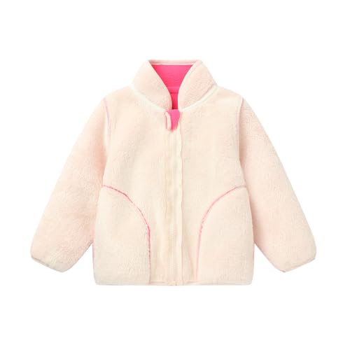 Image of LittleSpring Boys Girls Polar Fleece Jackets Fur Lined Zip Up Warm Winter Coat