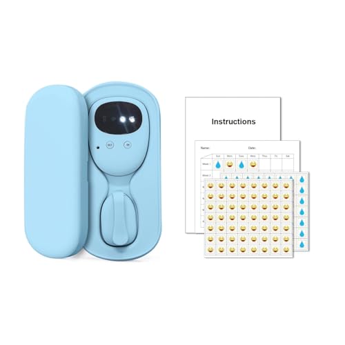 FENCY Kabelloser Bettnässer-Alarm für Jungen und Mädchen USB wiederaufladbar Urinalarm Blau