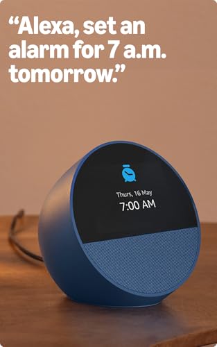 Image of All-new Echo Spot, Smart alarm clock with vibrant sound + Alexa, Black Smart Home Speaker Combo with Wipro Simple Setup 9W LED Smart Color Bulb