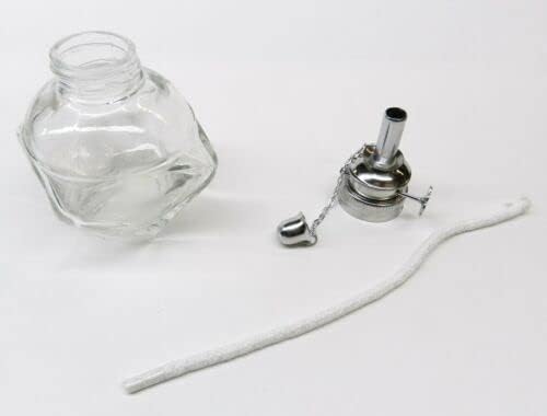 Miniatura 3 de Lámpara de alcohol Spirit Lamp Burner ajustable 316 mecha 4oz cera de vidrio facetado trabajo por JTS