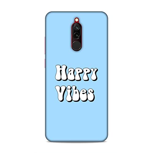 Image of Printed Mobile Back Hard Case Cover for Xiaomi Redmi 8 | Happy Vibes, Blue, Wallpaper-64