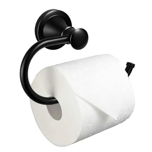 VerveoGemdy Matte Black Toilet Tissue Paper Holder，Wall Mounted，Rustproof