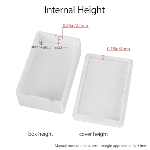 Boîte dérivation plastique ABS LeMotech petit boîtier projet électronique blanc 100x60x25mm - 4