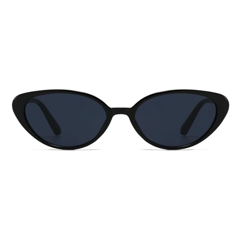 Retro Oval Sunglasses for Women & Men, 90s Small Oval Sun Glasses Fashion Vintage Cat Eye Shades4