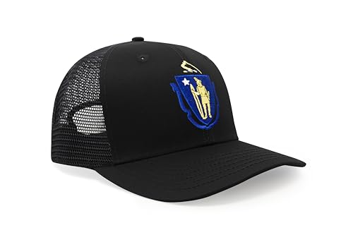 Image of International Tie State Hat for Men and Women, Adjustable Snapback Trucker Baseball Cap with Embroidered Patch