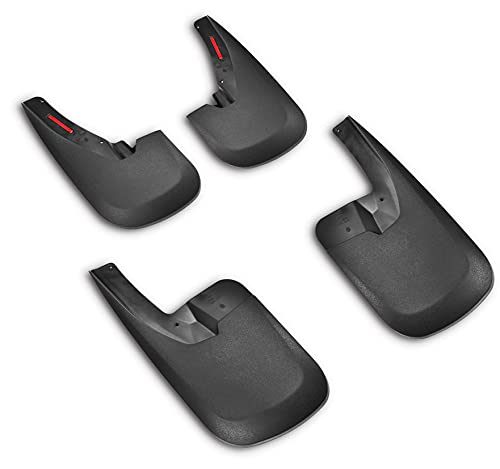 Image of Tecoom Custom Mud Flaps Splash Guards Fit for Ram 1500 2009-2018, 2010-2018 Ram 2500 /3500, with OEM Fender Flares, Front and Rear Mud Guards Set 4Pcs, Black