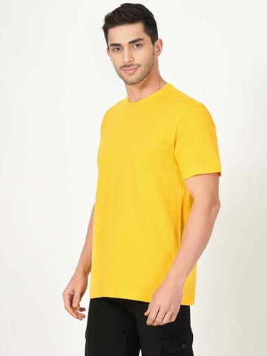Image of Men's Plain Cotton Crew Neck T-Shirt Regular Fit Short Sleeve Tee