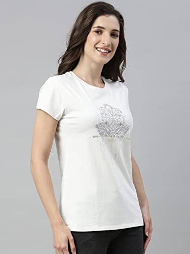 Image of Enamor Short Sleeve Crew Neck Regular Length Basic Crew T-Shirt - Slim Fit, Soft and Breathable Stretch Cotton - E147